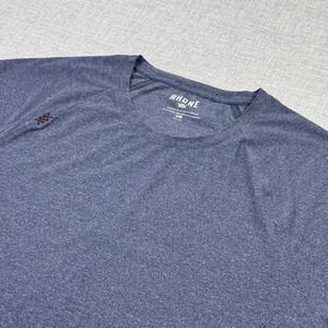 Rhone Gym T-Shirt Mens Large Blue Short Sleeve Crewneck Tagless Polyester Blend